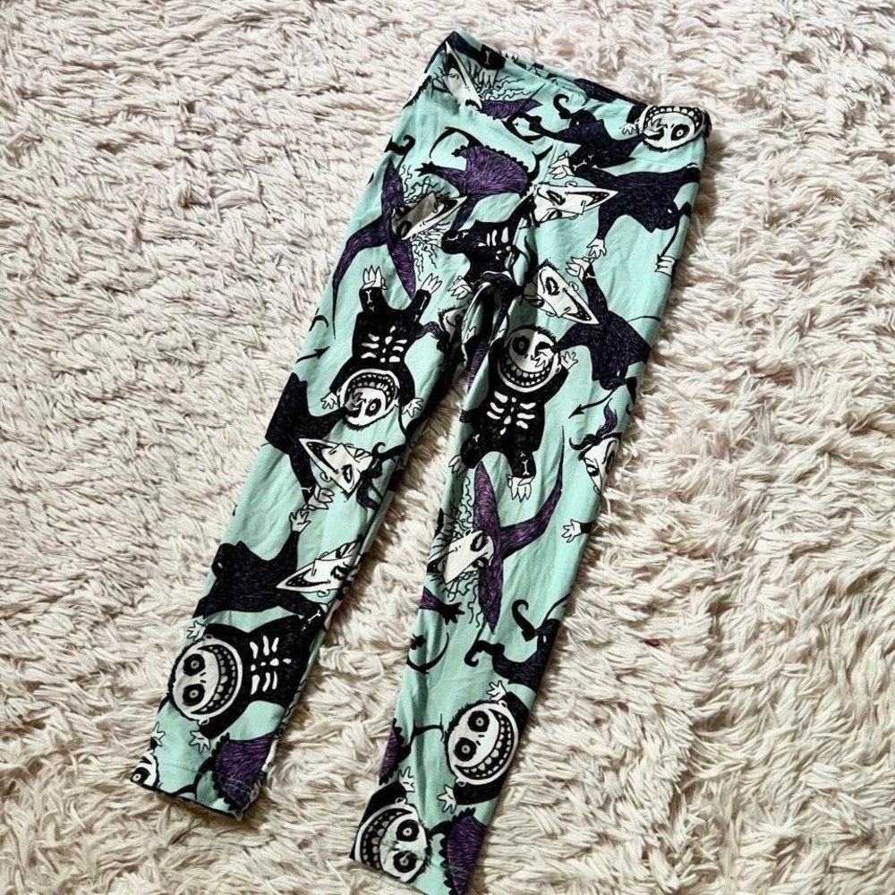Nightmare Before Christmas Tim Burton Disney Lock Shock Barrel Leggings Kids S/M